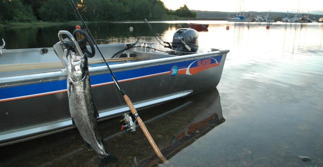 GJO - Gallery - Fishing - Fishing spots - Fjords and Lakes -  Boat by lake Mjosa