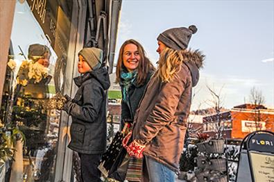 Christmas shopping in Moelv - Winter