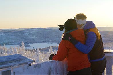 Vinter - Flott utsikt fra Lushaugtårnet