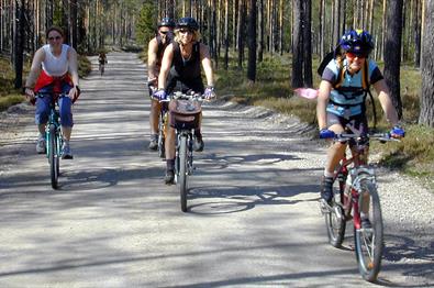 Cycling routes in Våler
