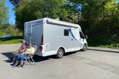 Tippen - A caravan parking spot in Hønefoss