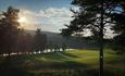 Kongsvinger golfklubb nær solnedgangen