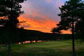 Kongsvingers Golfklubb i solnedgang