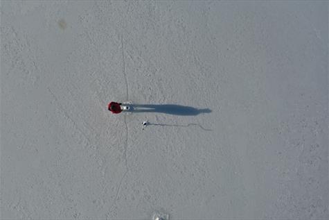 Ice fishing near Quality Hotel Strand
