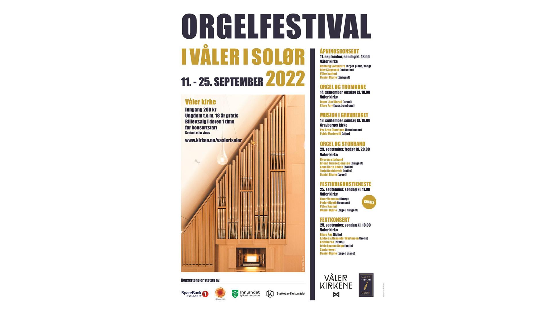 Plakat av Orgelfestivalen i 2022