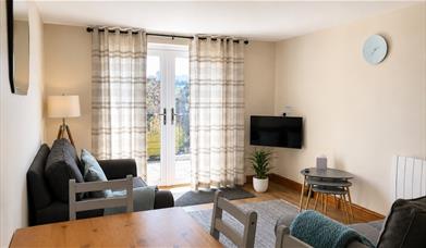 Living room in Number 8 at Howgills Apartments in Sedbergh, Cumbria