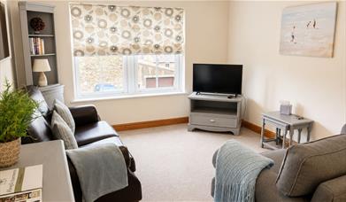 Lounge area in Number 11 at Howgills Apartments in Sedbergh, Cumbria