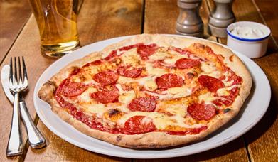 Pizza from The Swan at Grasmere in the Lake District, Cumbria