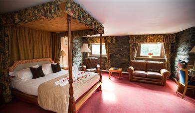 Four Poster Bedroom at Whitewater Hotel & Leisure Club in Backbarrow, Lake District