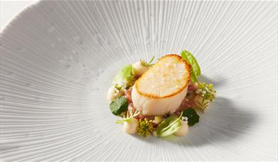 A dish at SOURCE at Gilpin Hotel & Lake House © Andre Ainsworth