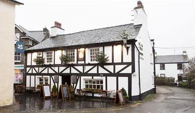 Exterior at The Queens Head in Hawkshead, Lake District
