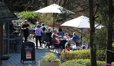 The Terrace Coffee House & Restaurant at Brantwood, Home of John Ruskin in Coniston, Lake District