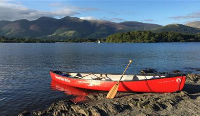 Canoeing at Derwentwater Marina in Keswick, Lake District