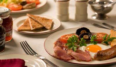 Full English breakfast at Lattendales Guest House in Ambleside, Lake District