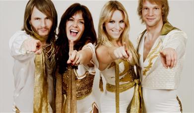 Abba Tribute Band, performing at the Macdonald Old England Hotel & Spa in Bowness-on-Windermere, Lake District