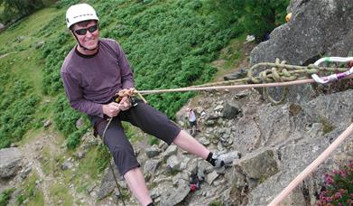 Abseiling with More Than Mountains near Coniston, Lake District