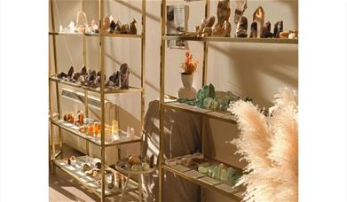 Displays at Acantha Crystals in Carlisle, Cumbria