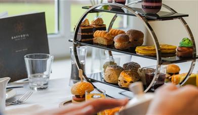 Afternoon Tea Spread at Daffodil Hotel & Spa in the Lake District, Cumbria