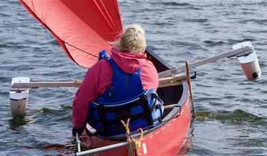 Visitors Canoe Sailing with Anyone Can in the Lake District, Cumbria