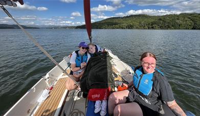 Visitors Sailing with Anyone Can in the Lake District, Cumbria