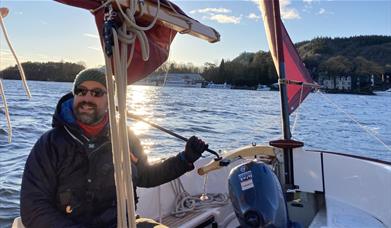 Visitors Sailing with Anyone Can in the Lake District, Cumbria