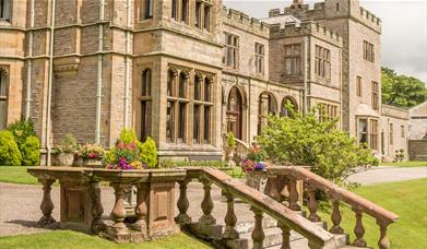 Exterior and Stairs at Armathwaite Hall Hotel and Spa in Bassenthwaite, Lake District