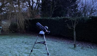 Telescope in the Garden at Armidale Cottages Bed & Breakfast in High Seaton, Cumbria