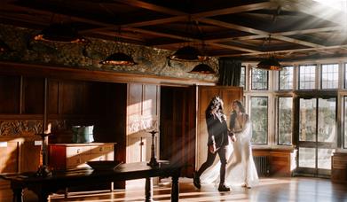 Bridal Couple at Blackwell – the Arts and Crafts house in Bowness-on-Windermere, Lake District