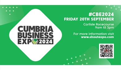 Poster for Cumbria Business Expo 2024 at Carlisle Racecourse in Carlisle, Cumbria