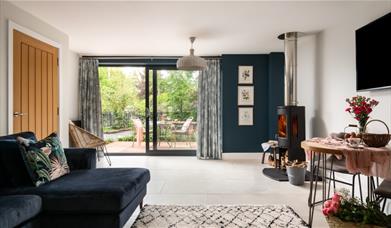 Living area in Dandelion Cottage at Dandelion & Hoglet Cottages, near Dalston, Cumbria
