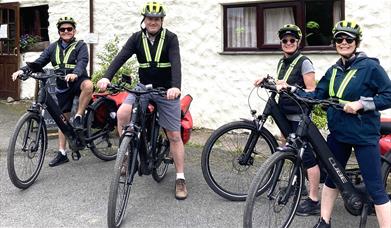 Visitors with Cycles Hired from E-Bike Safaris Ltd