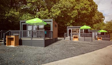 Exterior of Glamping Pods at Coniston Park Coppice in Coniston, Lake District