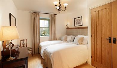 Bedroom at Kirkbride Hall in Melmerby, Cumbria
