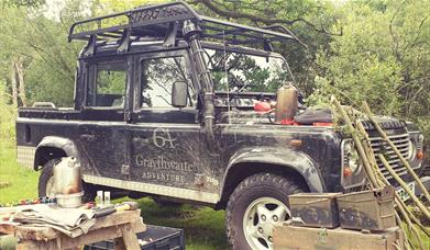 4x4 and Off-Roading at Family Bushcraft with Graythwaite Adventure Near Hawkshead, Lake District