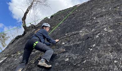 Visitors Rock Climbing with Genuine Adventures in the Lake District, Cumbria