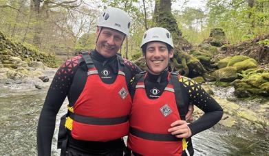 Visitors Ghyll Scrambling with Genuine Adventures in the Lake District, Cumbria