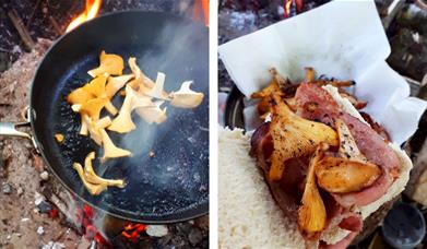 Cooking at Bushcraft Brunch with Green Man Survival in the Lake District, Cumbria