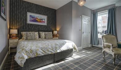 Double bedroom at The Howard Arms in Brampton, Cumbria