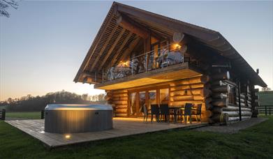 Exterior at Hidden River Cabins near Longtown, Cumbria
