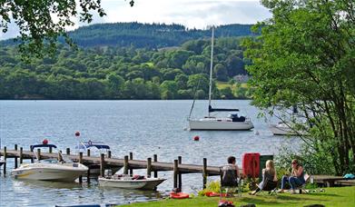 Lake views at Hill of Oaks Holiday Park in Windermere, Lake District