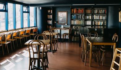 Seating at Howling Wolf Artisan Bakery and Café in Whitehaven, Cumbria