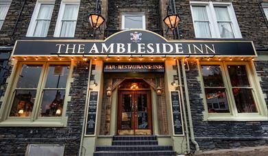 Entrance at The Ambleside Inn in Ambleside, Lake District