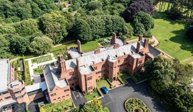 Aerial view of Abbey House Hotel & Gardens in Barrow-in-Furness, Cumbria