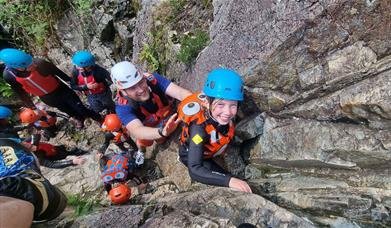 Family Ghyll Scrambling in the Lake District with Path to Adventure