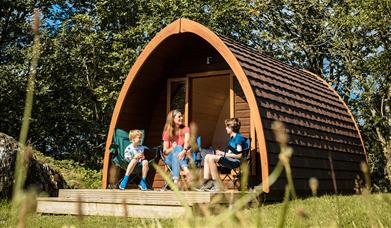 Camping pods at Park Cliffe Camping & Caravan Park in Windermere, Lake District