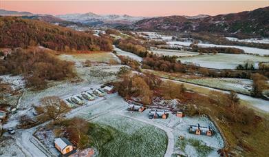 Bird's Eye View of Parkgate Farm Holidays in Eskdale, Lake District