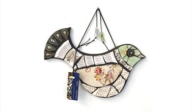 Mosaics with Helen Clues- Feathers and Fins at Quirky Workshops in Greystoke, Cumbria