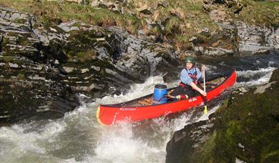 Visitor on River Expedition Training with The Expedition Club in the Lake District, Cumbria