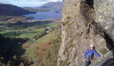 Rock Climbing and Abseiling with More Than Mountains in Borrowdale, Keswick, Lake District