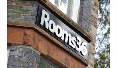 Signage at Rooms36 in Keswick, Lake District
